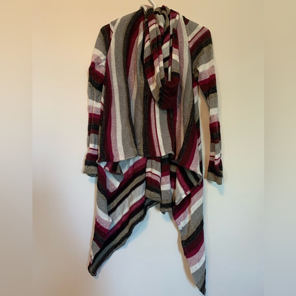 Stripped Knitted Cardigan Sweater - Picture 2 of 2